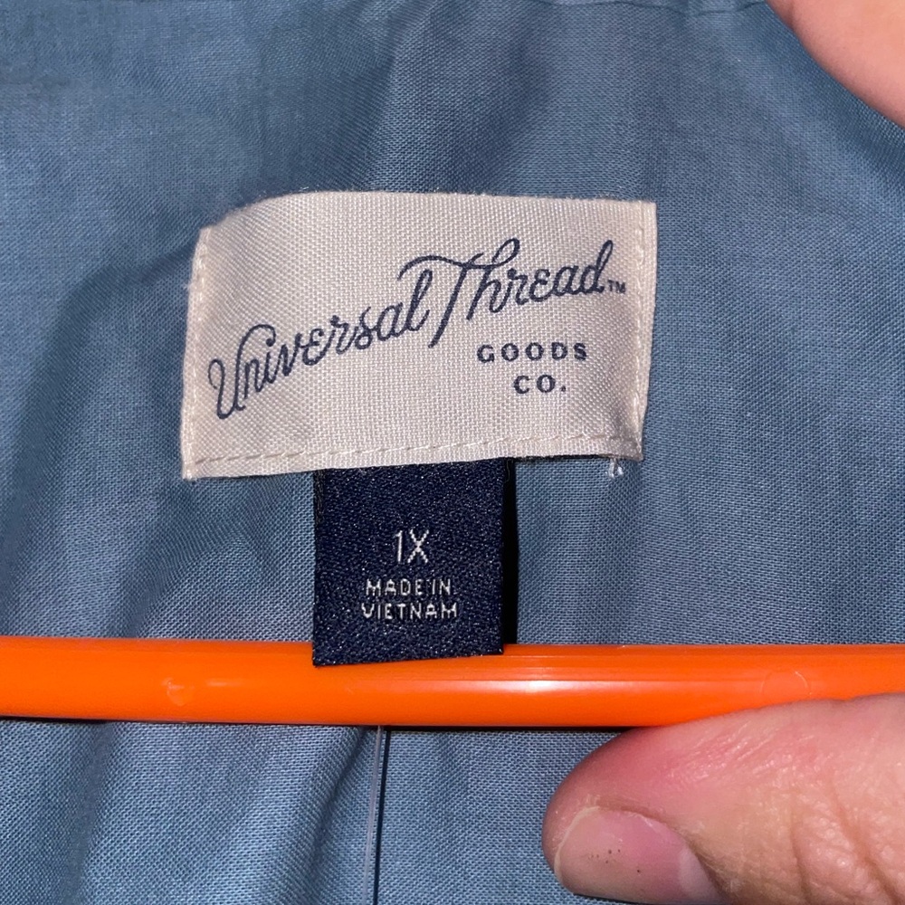 Universal Thread Light Blue Button-Front Top - Picture 2 of 4